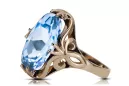 Ring Aquamarine Original Vintage 14K Rose Gold Vintage vrc082r